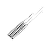 Adfaga Aluminum Alloy Fishing Bait Needle Set Durable Rustproof Bait Penetration Line Fastening Tool Kit For Anglers Silver 3 Pieces