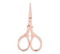 Adfaga Antique Style Cross Stitch Scissors Stainless Steel Embroidery Shears for Crafting DIY Sewing Handmade Art Projects Gold Silver Rose Gold Bronze Color Options (Rose Gold)