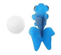 Adfaga Artificial Silicone Small Fish Aquarium Decor High Simulation Fake Fish Ornament for Freshwater Saltwater Fish Tank Decoration Red Blue Goldfish Betta Fish Tank Accessories (No. 4 Blue
