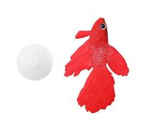 Adfaga Artificial Silicone Small Fish Aquarium Decor High Simulation Fake Fish Ornament for Freshwater Saltwater Fish Tank Decoration Red Blue Goldfish Betta Fish Tank Accessories (No. 1 red betta