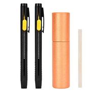 Adfaga Auto Vanishing Leather Fabric Marker Pen Set 2 Pack with 20 Wax Strips Adjustable Disappearing Ink Pens for Tailoring Sewing Crafts Plastic Black 13.2cm