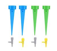 Adfaga Automatic Plant Waterer Self Watering Spikes 4pcs Adjustable Drip Irrigation System with Control Valve for Indoor Outdoor Potted Plants Vacation Use 13.5cm Ceramic Tips