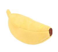 Adfaga Banana Cat Bed Soft Plush Funny Fruit Shaped Removable Washable Cozy Sleeping Nest for Small Pets Under 2.5kg Yellow 60x20x17cm