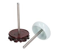 Adfaga Bead Spinner Jewelry Making Kit 2Pcs Set Strong Durable Wood Metal Construction Easy Operation Time Saving Tool for DIY Bracelet Necklace Crafting