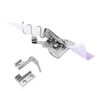 Adfaga Bias A10 Right Angle 4 Fold Binding Attachment Sewing Machine Tool 30mm Width for Industrial and Home Lockstitch Machines Iron Material with 2 Presser Feet