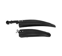 Adfaga Bicycle Front Rear Mudguard High Pressure PVC Thickened Widened Durable Universal Fit Adjustable Waterproof for Mountain Road Bikes 20 22 24 26 Inch Wheels (Black)