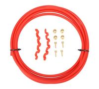 Adfaga Bicycle Hydraulic Brake Hose Kit Heat Nylon Mountain Bike Brake Hose with Connection Inserts for Disc Brakes Mineral Oil DOT Oil Systems Complete Installation Accessories (Red)