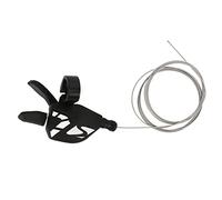 Adfaga Bike Thumb Gear Shifter 7 Speed Black Aluminum Alloy Lightweight Smooth Transmission for Mountain Bikes Road Bikes Cycling Enthusiasts