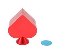 Adfaga Billiard Chalk Case Aluminum Alloy Lightweight Portable Cue Chalk Box Holder Multifunctional Storage for Pool Players Red Heart Design Jewelry Organizer