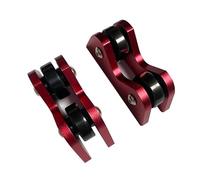 Adfaga Billiard Cue Straightness Checker Professional Grade Pool Cue Alignment Tool High Precision Roller Testing Device for Billiard Players Club Use 2Pcs Set Black Red Aluminum (Red)