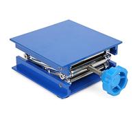 Adfaga Blue 100mm Lab Lifting Platform Adjustable Scissor Jack Stand High Stability Aluminum Oxide Lifter for Chemistry Physics Biology Laboratory Equipment