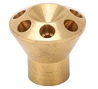 Adfaga Brass Refrigerant Distributor 12.8mm Inlet 6.5mm Outlet 7 Holes High Efficiency Cooling Component for HVAC Systems Air Conditioners and Refrigeration Units Durable Metal Con