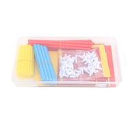 Adfaga Building Stick Blocks Plastic Educational Vibrant Colors 3D Geometric Construction Set for STEM Learning 48 Geo Rods 24 Boards Storage Box