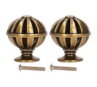 Adfaga Cabinet Knob Drawer Knob Wardrobe Knob Birdcage Hollow Retro Style Zinc Alloy Home Decoration for Kitchen Bathroom Closet 39mm 1.5in Height 35mm 1.4in Diameter 2 Pack (366 Birdcage-Bronze)
