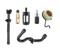 Adfaga Chainsaw Oil Pump Gear Kit Premium Replacement Parts for MS180 MS170 018 017 Chainsaws Complete Fuel Hose Filter Set Silver Metal