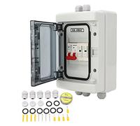 Adfaga Circuit Breaker DC 500V Outdoor Distribution Box with MCB Isolation Switch for Solar Panel Systems and Household RV Use (40A)