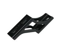 Adfaga Cline Bike Upgrade Aluminum Pig Nose Adapter Adjustable Seat Post with Extendable Bag Support Lightweight Durable Folding Accessory for Commuters Black Silver (Black)