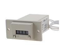 Adfaga CSK4 YKW 4 Digit Electromagnetic Counter AC DC 24V High Speed Electric Pulse Counter with Digital Display for Industrial Machinery Mining Panel Mount (AC220V)