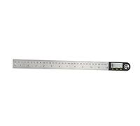 Adfaga Digital Angle Finder Ruler Stainless Steel 2 in 1 Goniometer Protractor with LCD Display Data Lock Function for Woodworking Automotive Construction Engineering (0-300mm)