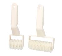 Adfaga Dough Lattice Pastry Roller ABS Material Durable Rust Proof Easy to Use Kitchen Tool for Pies Tarts Cookies Pizza Baking Enthusiasts White Color 2 Pack