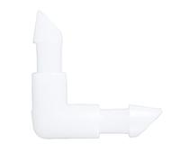 Adfaga Elbow Hose Fitting 90 Degree L Shaped Barb PE Tube Connector Joint Adapter Equal Diameter for Aquarium Fish Tank Pump Tube 10Pcs (3mm)