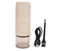 Adfaga Electric Coffee Grinder USB Rechargeable Operation 38 Adjustable Grind Settings 110ml Capacity Portable Lightweight for Home Office Travel Coffee Lovers ABS Plastic (Beige)