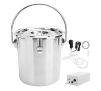 Adfaga Electric Goat Milking Machine 3L Portable Adjustable Impulse Milker Kit with Silicone Liner for Ewe and Dairy Goats Stainless Steel Construction Easy to Clean