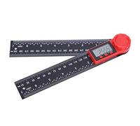 Adfaga Electronic Digital Angle Ruler 360 Degree Protractor Measuring Tool with LCD Display for Woodworking Construction Engineering and DIY Projects ABS Plastic 200mm Size