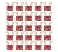 Adfaga European Style Square Candy Box Set 25 Pack Premium Thick Paperboard Gift Favor Box for Christmas Weddings Birthdays Parties 6.5x4.5cm Elegant Design (European retro flower [gold wings]
