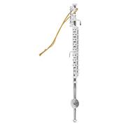 Adfaga Exquisite Miniature Flute Model High Gloss Musical Instrument Decor Realistic Desktop Ornament Alloy Craft Gift for Music Lovers 13.8cm