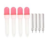 Adfaga Fishing Glow Sticks High Visibility Night Fishing Float Tail Light LED Glow Stick for Night Fishing Early Morning Fishing ABS Material 4PCS (Steady On Red)