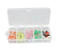 Adfaga Fishing Lures Kit 24PCS Soft Plastic Baits with 12 Hooks TPE Silicone Wobbler Lure for Bass Trout Saltwater Freshwater Fishing Transparent Tackle Box