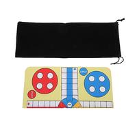 Adfaga Flying Chess Carpet Play Mat Portable Leather Board Game Family Travel Indoor Outdoor Foldable Durable 24x24cm with Storage Bag