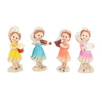 Adfaga Garden Fairy Decor 4PCS Handmade Outdoor Ornaments Elegant Yard Landscape Figurines for Patio Garden Decoration Rustic Countryside Theme