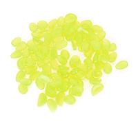 Adfaga Glow In The Dark Stones 100PCS Fluorescent Rocks for Garden Aquarium Pathway Outdoor Decor Colorful Luminous Pebbles DIY Landscape Decoration (Green)