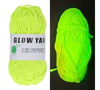 Adfaga Glow in The Dark Yarn Luminous Chunky Knitting Yarn Soft Breathable DIY Crochet Yarn for Sweaters Hats Scarves 164ft Polyester Yarn (Color 3)
