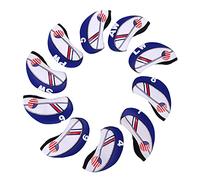 Adfaga Golf Club Headcovers 10PCS Premium Soft Durable Golf Putter Covers Protective Waterproof Club Head Covers for Golfers During Play Travel Royalblue Red 5.31x2.56 Inches (Blue)