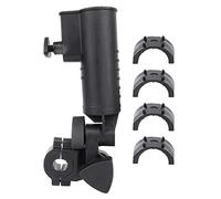 Adfaga Golf Umbrella Holder Stand Bracket Heavy Duty Adjustable Golf Trolley Umbrella Support Stand For Golfers Practicing In Rain Or Shine Plastic Material 421g 5 Piece Set