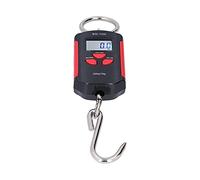 Adfaga Heavy Duty 200KG Electronic Crane Scale Portable Hook Scale with LCD Backlight for Industrial Weighing Luggage Fishing Grocery Shopping (Red Black)
