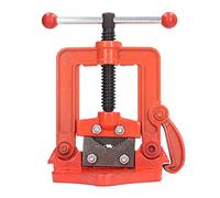 Adfaga Heavy Duty Bench Pipe Vice Professional Grade Yoke Hinged Clamp for Cutting Threading and Securing Pipes Ideal for Plumbers and Metalworkers Made of Durable Alloy Steel with
