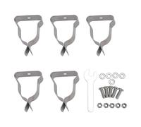 Adfaga Heavy Duty Window Well Cover Clamp Kit Cold Rolled Steel Zinc Plated Secure Fastening Hardware for Metal Plastic Window Well Covers Includes 5 Clamps Nuts Washers Screws Wre