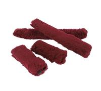 Adfaga Horse Halter Cover Set Soft Breathable Plush Protective Training Accessories for Equestrian Use Hook and Loop Design Long Plush Material 4 Piece Pack