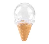 Adfaga Ice Cream Cone Shaped Candy Box Transparent Plastic Sweet Treat Container for Wedding Birthday Party Favors 8 Pack Yellow Pink Blue 10x6cm (Yellow)