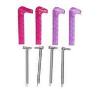 Adfaga Ice Skate Guard Double Color Hard Plastic Cuttable Protector Protects Skates Off Ice for Hockey Figure Skating Rink with 4 Springs Adjustable 160 260mm (Purple Rose)