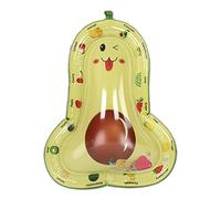 Adfaga Inflatable Water Play Mat Extra Thick PVC Foldable Activity Cushion with Avocado Pattern for Toddlers 6 12 Months Summer Outdoor Indoor Fun Size 76x70cm 29 9x27 6 Inches