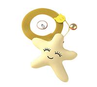 Adfaga Interactive Cat Teaser with Bell Hanging Kitten Play Adjustable Length Thick Rope Self Hanging Door Design Fun Indoor Cat Exercise for Active Cats Plastic Material Random Co (Starfish)