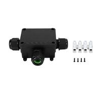 Adfaga IP68 Outdoor Electrical Junction Box with Corrugated Cover for LED Billboards Tunnel Lights Street Lights PA66 Silicone Material 144g 13.7cm Length 10-14mm Wire Diameter