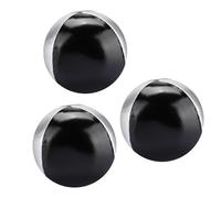 Adfaga Juggling Ball Set PU Leather Soft Durable Lightweight Performance Props For Beginners Professionals Kids Adults Silver Black 3PCS 6.3cm