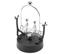 Adfaga Kinetic Perpetual Motion Machine Electronic Swinging Desk Art Modern Battery Powered Decoration for Office Home Gift Iron Plastic Craft Ornament (D301)