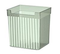 Adfaga Large Capacity Fridge Organizer Translucent Refrigerator Storage Bin for Fruits Vegetables PET Material 9.8x12x12.5cm Space Saving Kitchen Organization (Forest Green)